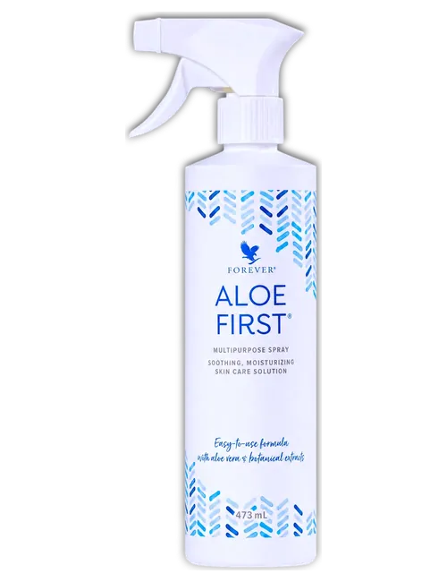 Aloe First — spray calmant cu 81% gel de aloe vera, flacon de 473 ml cu pulverizator
